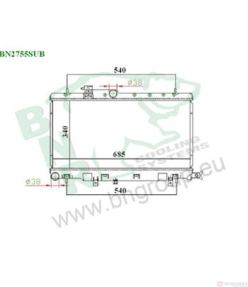 РАДИАТОР ВОДЕН SUBARU LEGACY III COMBI (1998-) 2.5 - BNR