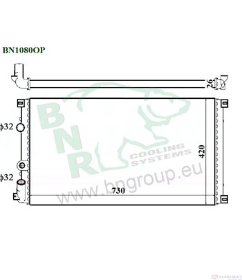 РАДИАТОР ВОДЕН RENAULT MASTER II (1998-) 2.5 dCi 120 - BNR