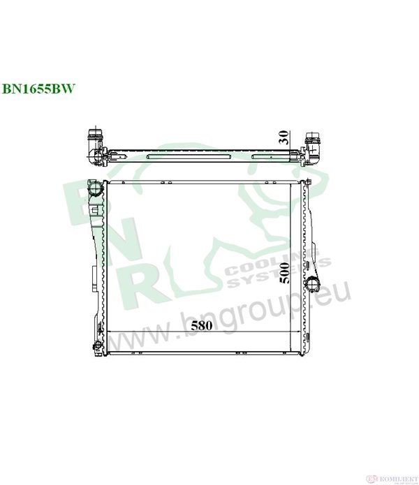 РАДИАТОР ВОДЕН BMW X3 E83 (2004-) 2.5 i - BNR