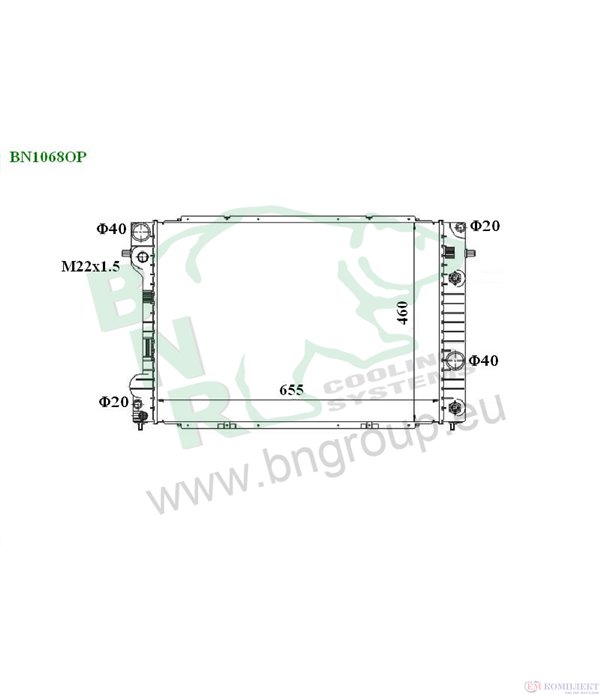 РАДИАТОР ВОДЕН OPEL OMEGA B COMBI (1994-) 2.5 TD - BNR