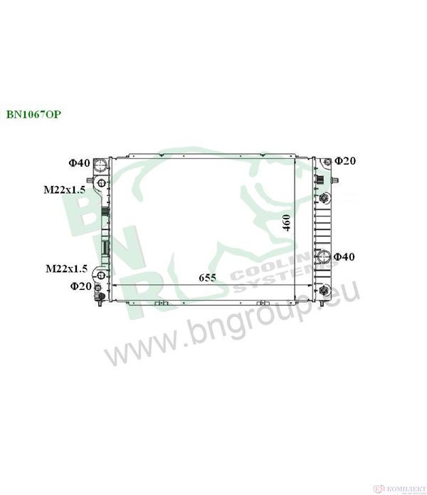 РАДИАТОР ВОДЕН OPEL OMEGA B COMBI (1994-) 2.5 TD - BNR