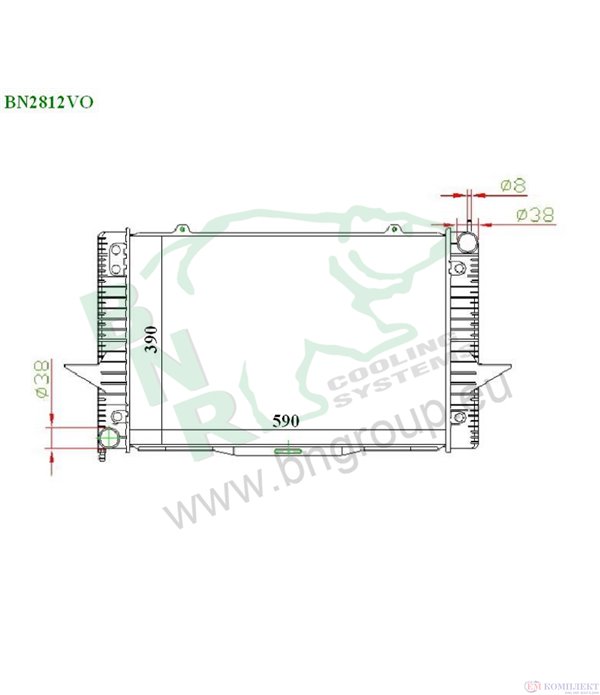 РАДИАТОР ВОДЕН VOLVO V70 I COMBI (1996-) 2.5 TDI - BNR