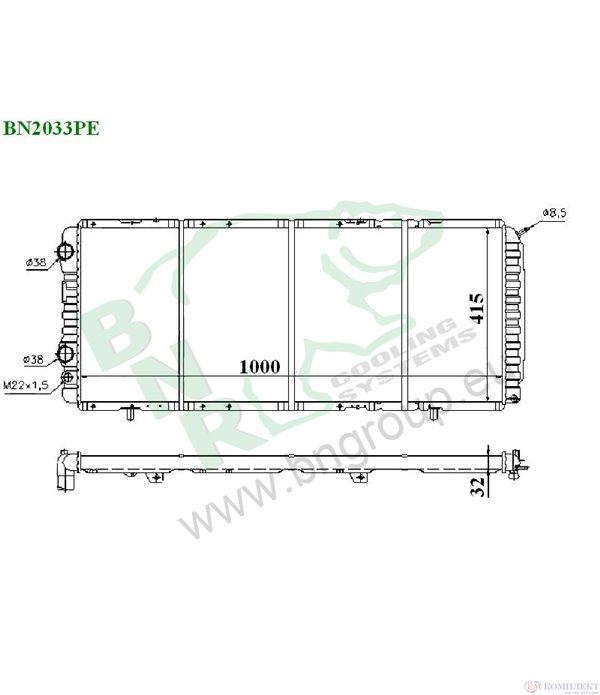 РАДИАТОР ВОДЕН PEUGEOT BOXER (1994-) 2.5 TDI - BNR