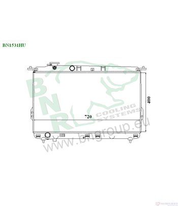 РАДИАТОР ВОДЕН HYUNDAI SONATA IV (1998-) 2.5 V6 24V - BNR