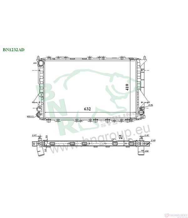 РАДИАТОР ВОДЕН AUDI 100 (1990-) 2.6 - BNR