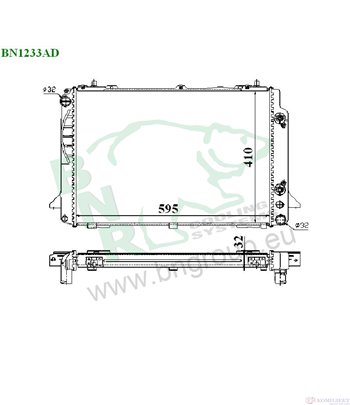 РАДИАТОР ВОДЕН AUDI COUPE (1988-) 2.6 - BNR