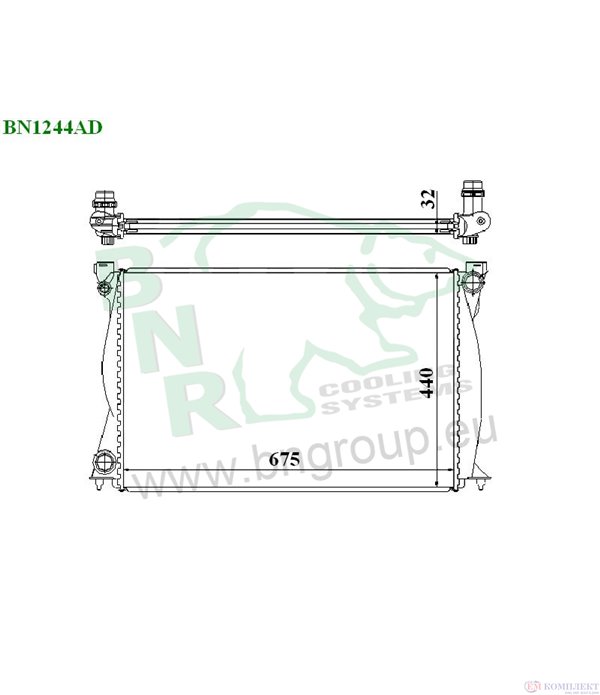 РАДИАТОР ВОДЕН AUDI A6 AVANT (2005-) 2.7 TDI - BNR