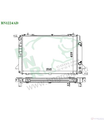РАДИАТОР ВОДЕН AUDI COUPE (1988-) 2.8 - BNR