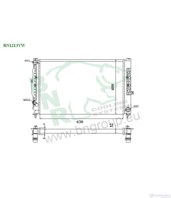 РАДИАТОР ВОДЕН AUDI A4 AVANT (1995-) 2.8 quattro - BNR