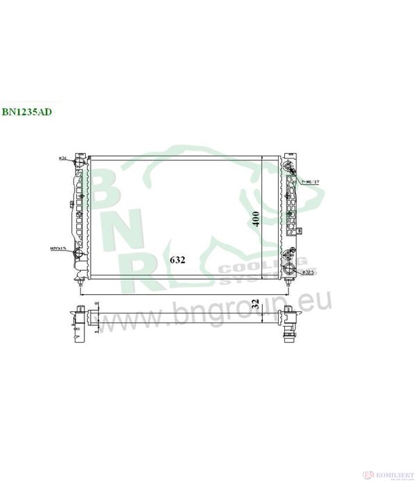 РАДИАТОР ВОДЕН AUDI A4 (1995-) 2.8 quattro - BNR
