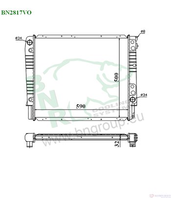 РАДИАТОР ВОДЕН VOLVO 960 II COMBI (1994-) 2.9 - BNR