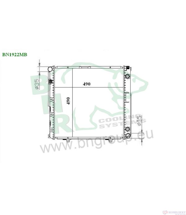 РАДИАТОР ВОДЕН MERCEDES W124 COMBI S124 (1985-) 200 TE - BNR
