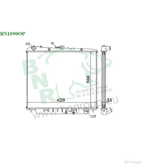 РАДИАТОР ВОДЕН ISUZU TROOPER (1991-) 3.2 - BNR
