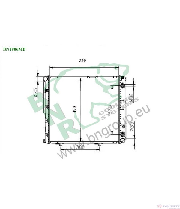 РАДИАТОР ВОДЕН MERCEDES W124 SEDAN (1984-) 300 D 4-matic - BNR