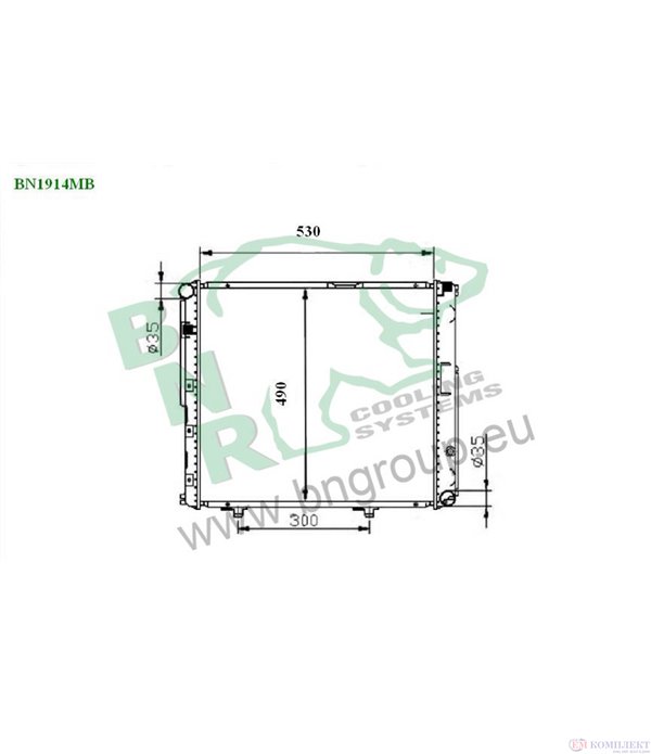 РАДИАТОР ВОДЕН MERCEDES W124 SEDAN (1984-) 300 D 4-matic - BNR