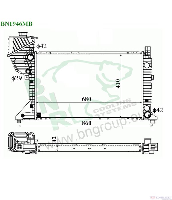 РАДИАТОР ВОДЕН MERCEDES SPRINTER 3T 903 (1995-) 311 CDI 4x4 - BNR