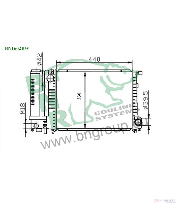 РАДИАТОР ВОДЕН BMW 3 SERIES E36 (1990-) 318 is - BNR