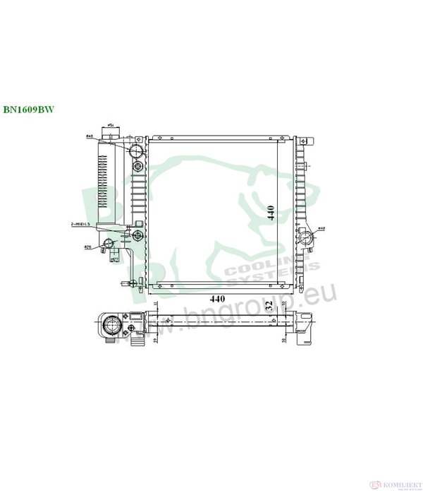 РАДИАТОР ВОДЕН BMW 3 SERIES E36 COUPE (1992-) 320 i - BNR