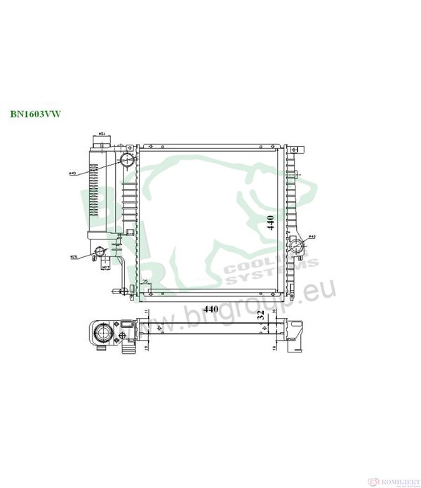 РАДИАТОР ВОДЕН BMW 3 SERIES E36 TOURING (1995-) 328 i - BNR