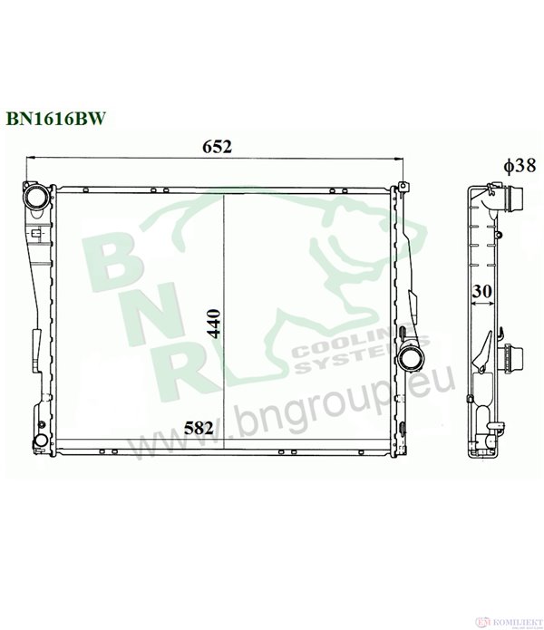 РАДИАТОР ВОДЕН BMW 3 SERIES E46 CABRIOLET (2000-) 330 Ci - BNR