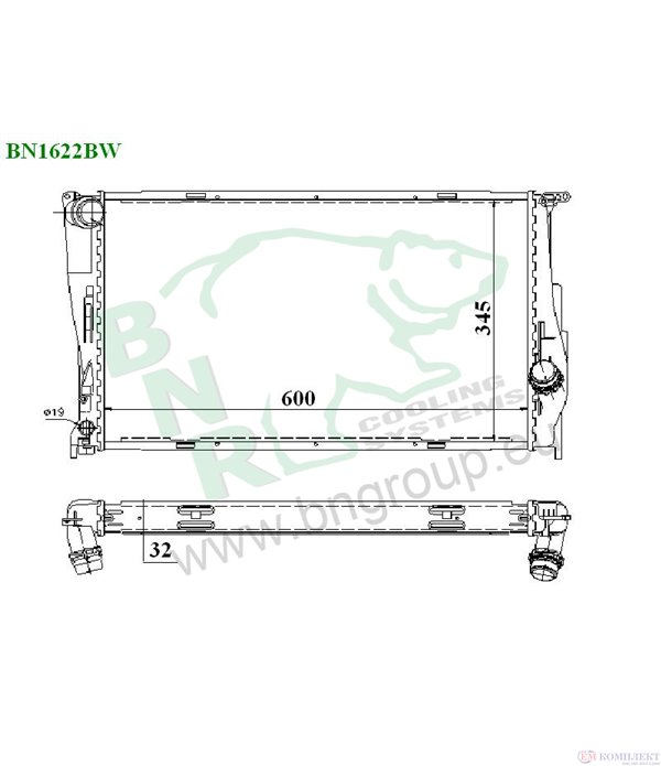 РАДИАТОР ВОДЕН BMW 3 SERIES E92 COUPE(2006-) 335xi - BNR