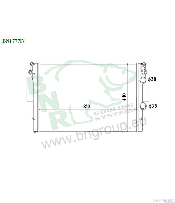 РАДИАТОР ВОДЕН IVECO DAILY II (1999-) 35S13V,35C13V - BNR