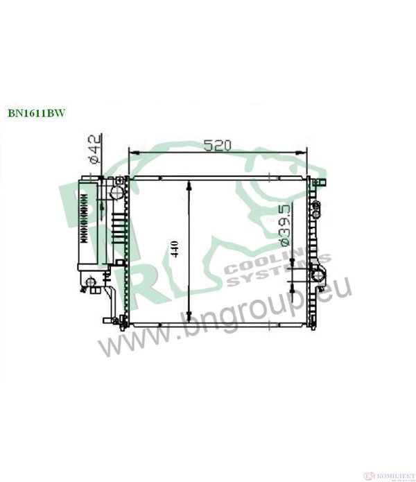 РАДИАТОР ВОДЕН BMW 5 SERIES E39 (1995-) 520 i - BNR