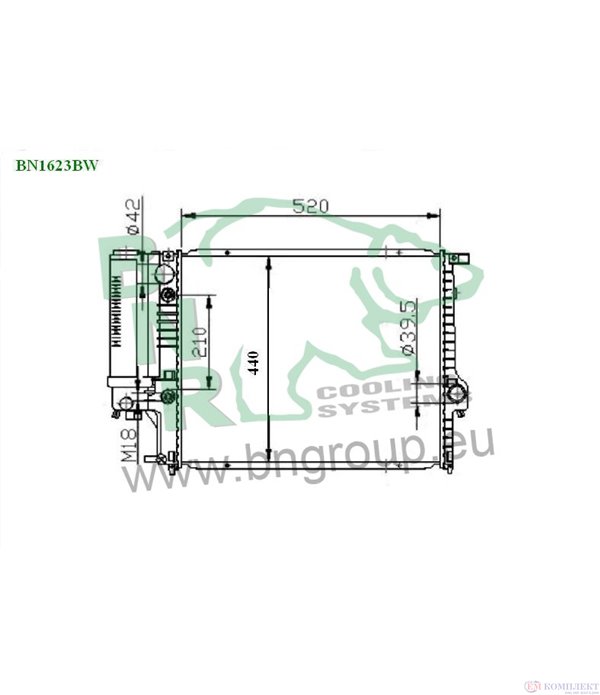 РАДИАТОР ВОДЕН BMW 5 SERIES E34 TOURING (1991-) 520 i - BNR