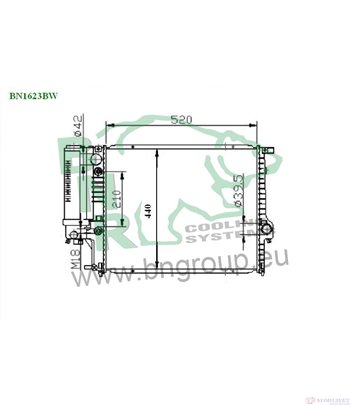РАДИАТОР ВОДЕН BMW 5 SERIES E34 (1987-) 520 i 24V - BNR