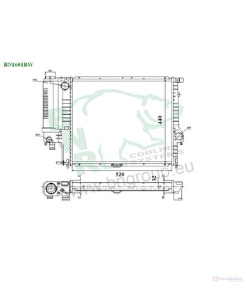 РАДИАТОР ВОДЕН BMW 5 SERIES E34 (1987-) 525 i - BNR