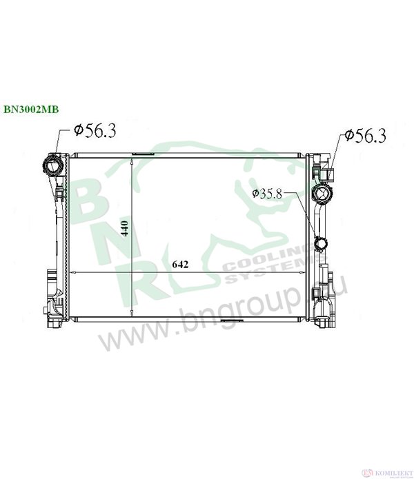 РАДИАТОР ВОДЕН MERCEDES C CLASS COUPE 906 (2011-) C 350 - BNR
