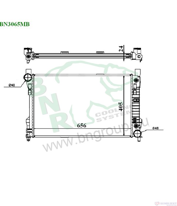 РАДИАТОР ВОДЕН MERCEDES CLC CLASS (2008-) CLC 200 Kompressor - BNR