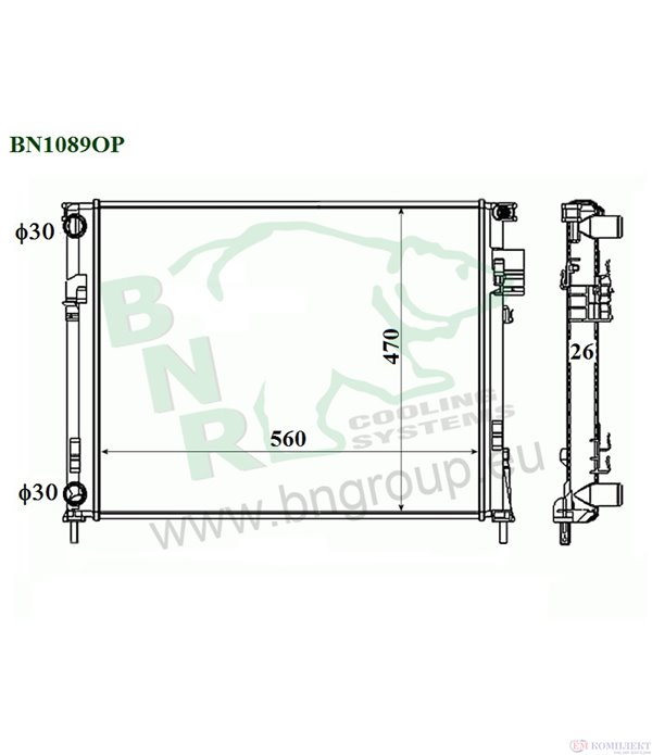 РАДИАТОР ВОДЕН NISSAN PRIMASTAR (2002-) dCi 100 - BNR