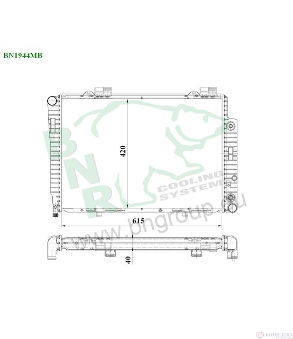 РАДИАТОР ВОДЕН MERCEDES E CLASS COMBI S210 (1996-) E 200 T - BNR
