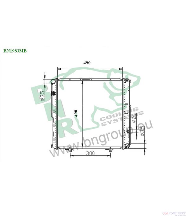 РАДИАТОР ВОДЕН MERCEDES E CLASS COMBI S124 (1993-) E 220 T - BNR
