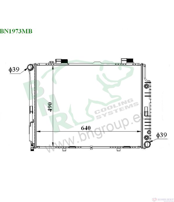 РАДИАТОР ВОДЕН MERCEDES E CLASS COMBI S210 (1996-) E 220 T CDI - BNR
