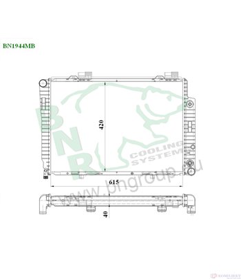 РАДИАТОР ВОДЕН MERCEDES E CLASS COMBI S210 (1996-) E 230 T - BNR