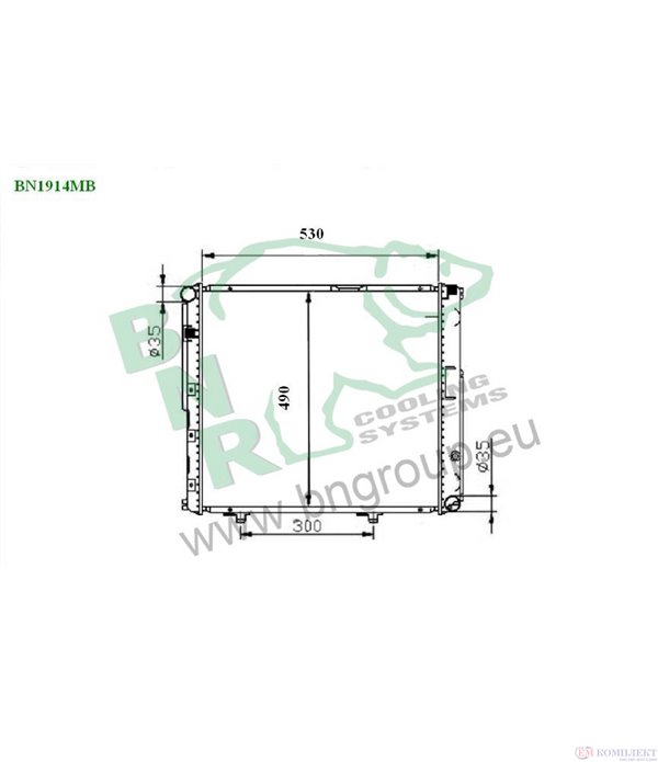 РАДИАТОР ВОДЕН MERCEDES E CLASS COMBI S124 (1993-) E 250 Turbo D - BNR