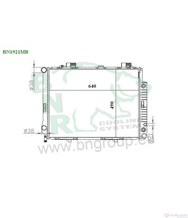 РАДИАТОР ВОДЕН MERCEDES E CLASS COMBI S210 (1996-) E 280 T 4-matic - BNR