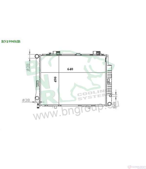 РАДИАТОР ВОДЕН MERCEDES E CLASS COMBI S210 (1996-) E 280 T 4-matic - BNR