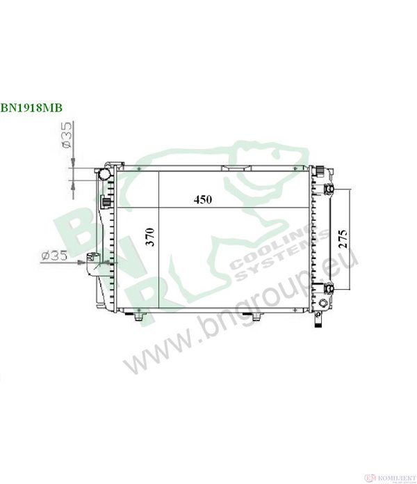 РАДИАТОР ВОДЕН MERCEDES E CLASS COMBI S124 (1993-) E 300 T 4-matic - BNR