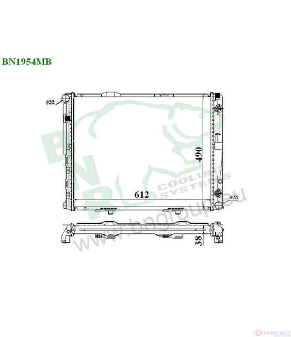 РАДИАТОР ВОДЕН MERCEDES E CLASS COMBI S124 (1993-) E 300 T Turbo-D - BNR