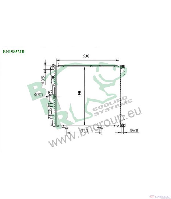 РАДИАТОР ВОДЕН MERCEDES E CLASS COMBI S124 (1993-) E 300 TE 24V AMG - BNR