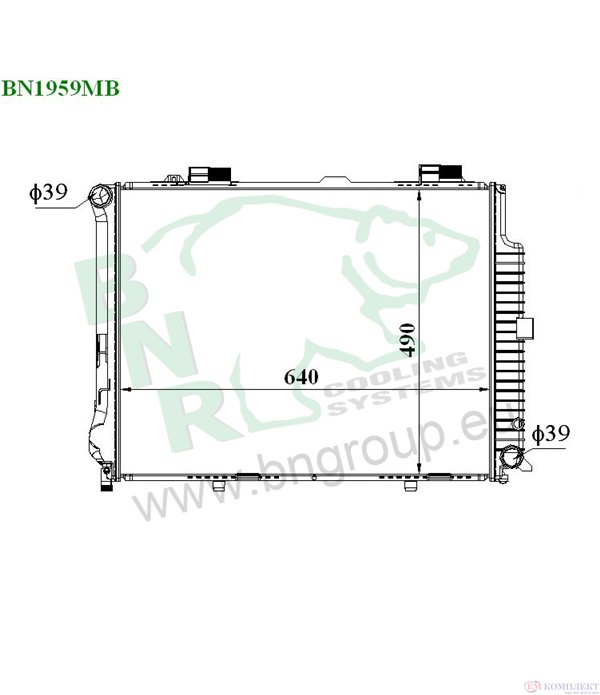РАДИАТОР ВОДЕН MERCEDES E CLASS W210 (1995-) E 300 Turbo-D - BNR