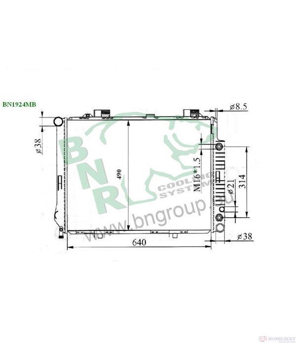 РАДИАТОР ВОДЕН MERCEDES E CLASS COMBI S210 (1996-) E 320 T 4-matic - BNR