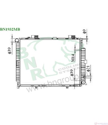 РАДИАТОР ВОДЕН MERCEDES E CLASS COMBI S210 (1996-) E 430 T - BNR
