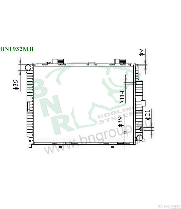 РАДИАТОР ВОДЕН MERCEDES E CLASS COMBI S210 (1996-) E 430 T - BNR