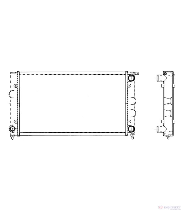 РАДИАТОР ВОДЕН VOLKSWAGEN JETTA II (1984-) 1.8 - NRF