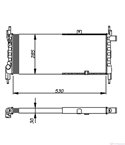 РАДИАТОР ВОДЕН OPEL KADETT E (1984-) 1.3 i CAT - NRF