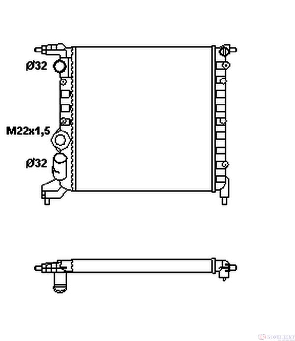 РАДИАТОР ВОДЕН RENAULT CLIO I (1990-) 1.2 - NRF